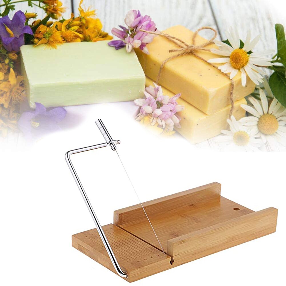 Soap Making Tools Set Adjustable Wooden Soap Cutter Box Stainless Steel Wax DIY Soap Slicer Wavy Knives Soaps Making Kits
