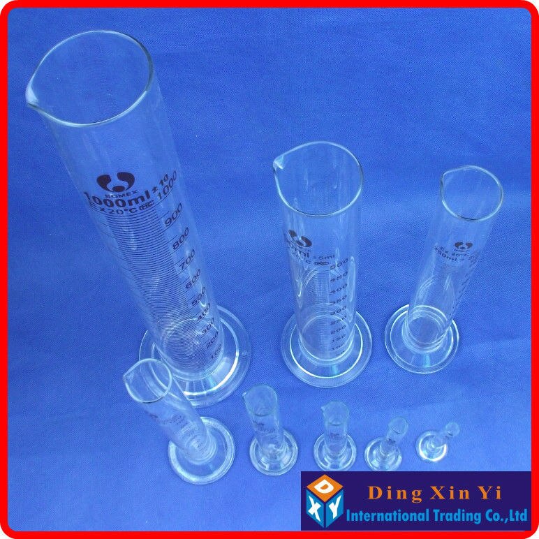 (4 pieces/lot) 50ml glass measuring cylinder graduated cylinder,measuring graduates glass graduate