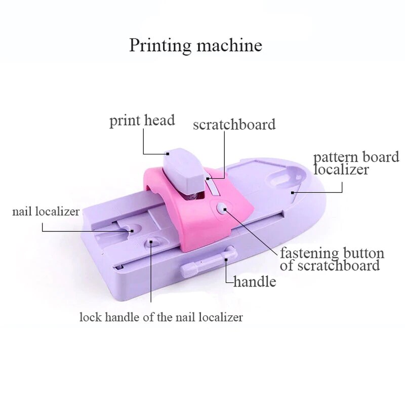 DIY Nail Art Machine Printer Pattern Manicure Machine Stamper Stamp Manicure Tool Set