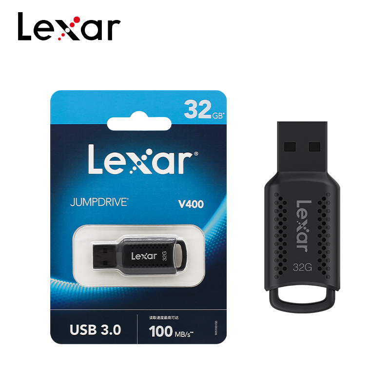 Originele Lexar V400 USB Flash Drive 32GB 64GB USB3.0 Tot 100 MB/s Lezen USB Pendrive U Disk Memory Stick Pen Drive voor PC
