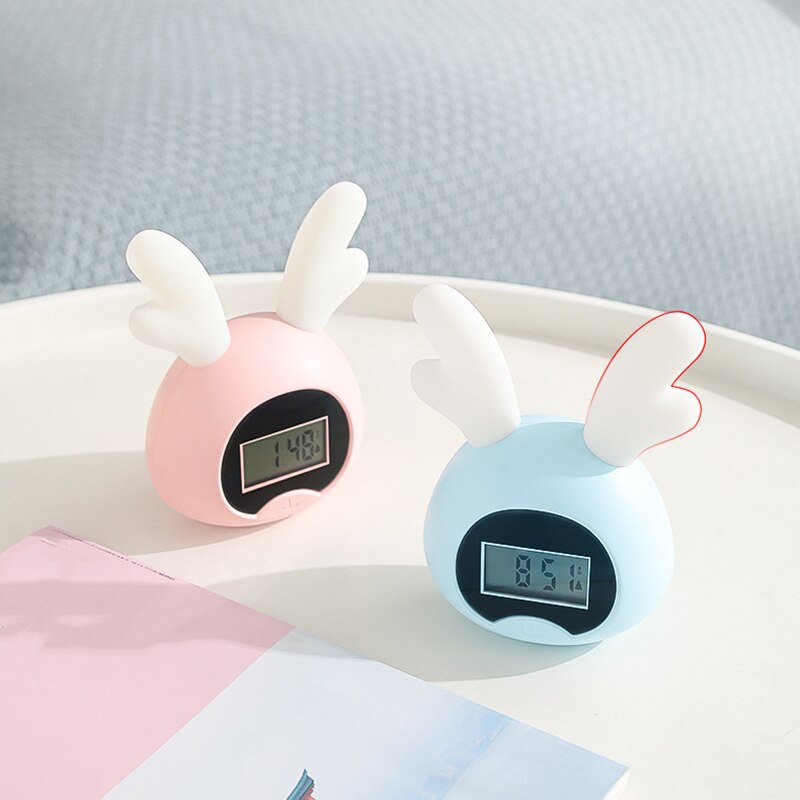 Table Clock LED Intelligence Alarm Clock Digital Snooze Wake Up Light Electronic Large Time Temperature Display