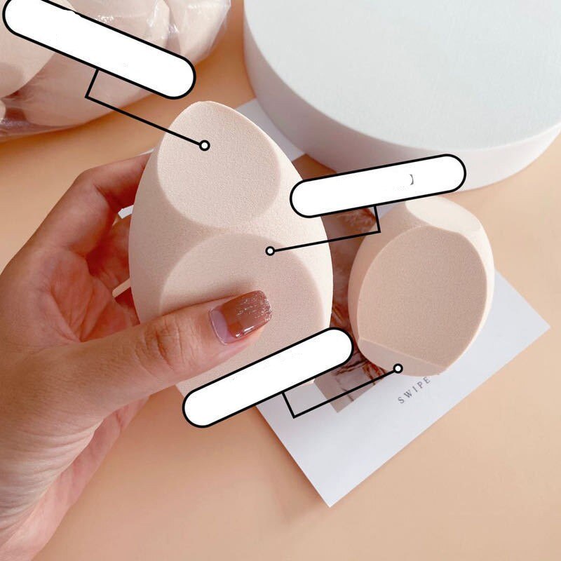 Big Size Makeup Puff Sponge Soft Smooth Wet and Dry Foundation Concealer Cosmetic Three-cut Hydrophilic Powder Puff 1PC