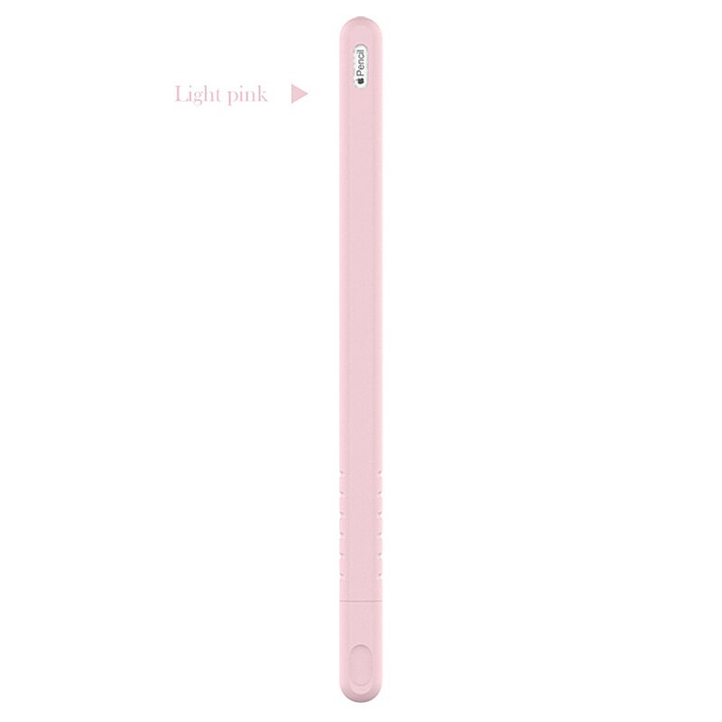 Portable Soft Silicone Stylus Pen For Apple Pencil 2 Case for iPad Pro Tablet Touch Pen Protective Sleeve Cover Colorful Pouch: Pink