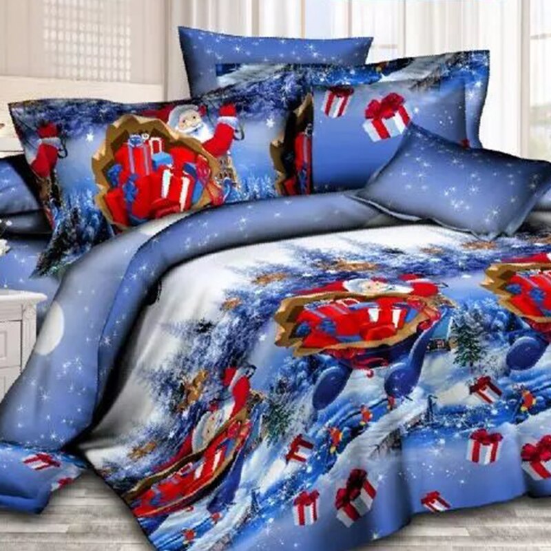 Housse de couette réversible, pour père noël, pour père noël, pour père noël, simple, Double roi
