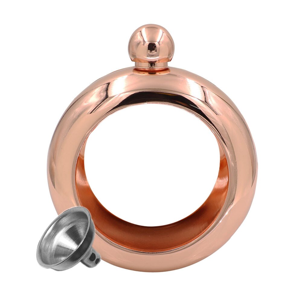 3,5 unzen Armreif Armbinde Flachmann Edelstahl Alkohol Metall Whiskey Wodka Flachmann Tasche Container Getränk: Rose Gold