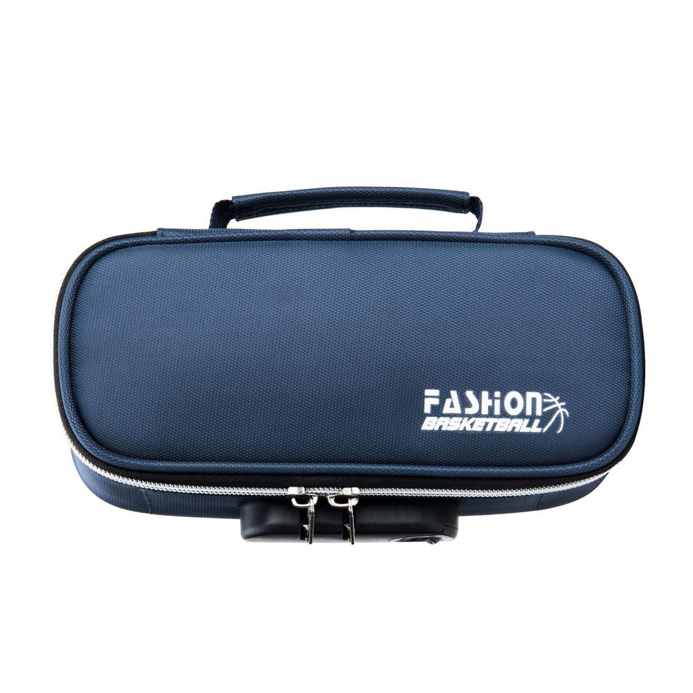 estuche para lápices candado de combinación de gran capacidad 4 colores lápiz funda cartuchera escuela Oficina suministros: Blue