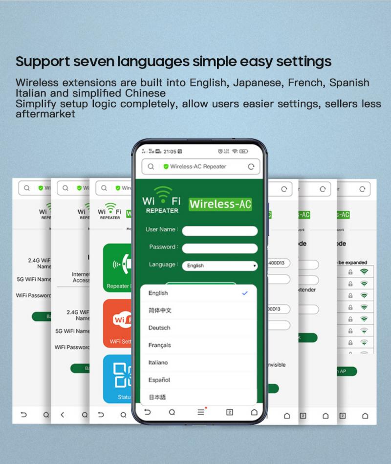 1200M Wireless Wifi Repeater Wifi Range Repeater Wifi Signal Amplifier 5G Router Extender AP Repeater Router in Home and Office