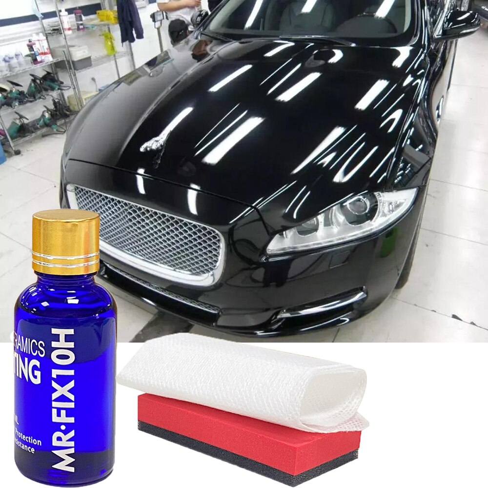 Pintura hidrofóbica líquida para el cuidado de la pintura, recubrimiento de vidrio cerámico automotriz anticorrosión, y antioxidación antiarañazos, 30ml, 10H