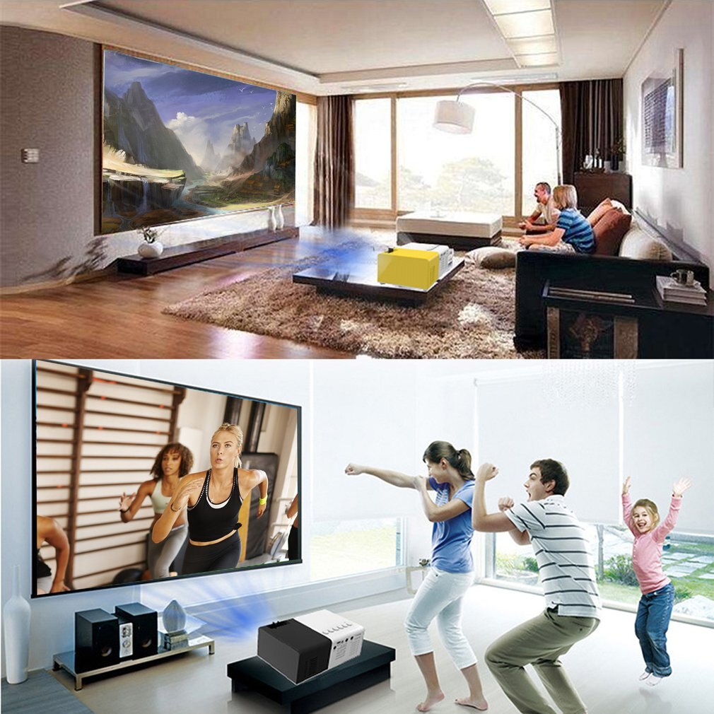 Mini Proiettore J9 - Full HD LED - Interfacce Multimediali HDMI, USB, AV - Beamer Domestico