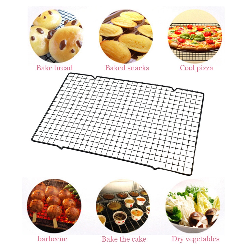 Non-stick Barbecue Grill Wire Mesh Stainless Steel Barbecue Net Square BBQ Rack Grate Grid For Camping Picnic Accessories CD