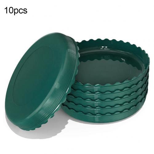 10pcs Mini Flower Pots Colourful Round Plastic Plant Flower Pot planters for succulents Decor Plants Desktop Flower Pots: Green 23cm