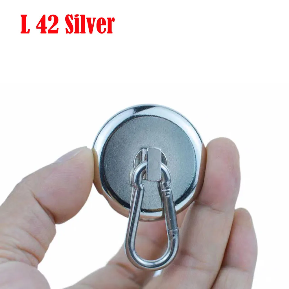 2-10 stuks magnetische haken zware magneet met draaibare karabijnhaak magneet karabijnhaak voor binnen/buiten hangende tas keuken: 1m / WIT