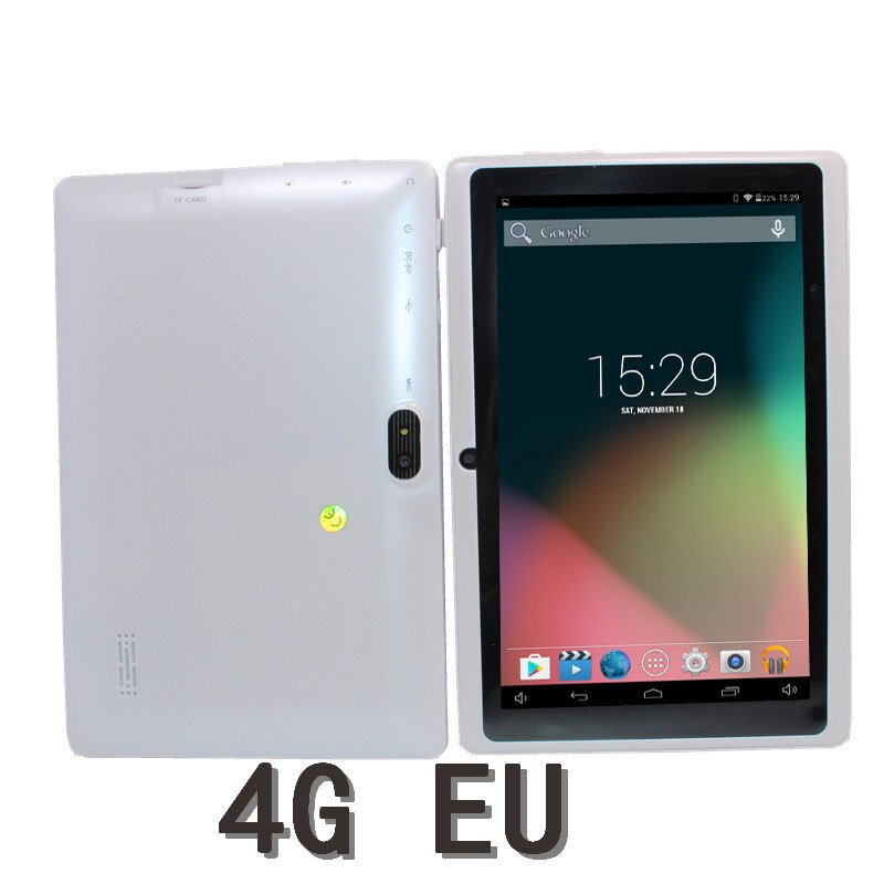 Originele 7 inch Tablet Pc Allwinner A33 Quad Core 4G Telefoontje Google Markt GPS WiFi FM Bluetooth wiFi Tabletten: Sliver  4G EU