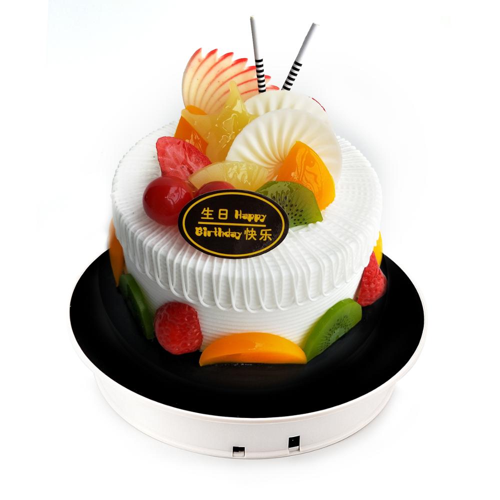Plateau tournant électrique d'affichage de dessus de velours noir d'untcent 30 cm, charge maximum 5kg pour le présentoir de gâteau de partie de bijoux