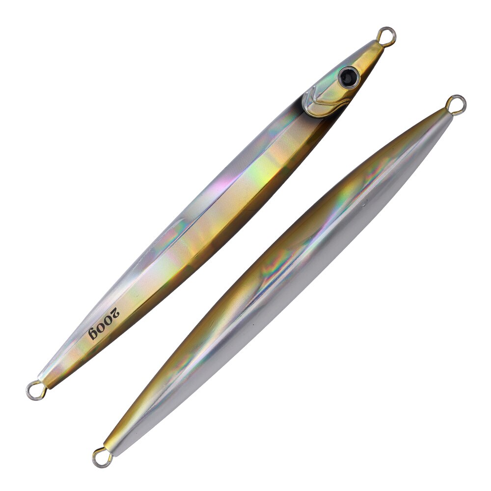 JIGGINGPRO 100g 130g 160g 200g Metal Jig Jigging Lure Isca Artificial Sea Fishing Jigs Tuna Kingfish Amberjack: 40mm / Yellow
