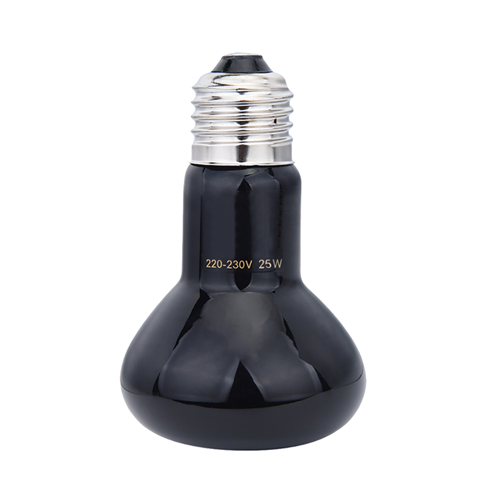 50W 220-240V Pet Heating Lamp Night Amphibian Bird Snake Grandmother Simulates Natural Sunlight Lamp Reptile UVA Rays Heat Bulb: black