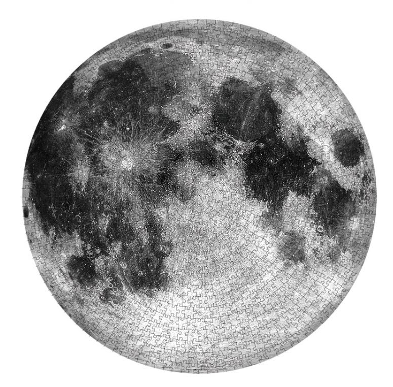 1000Pcs Puzzles Mond planet puzzle 3D Bunte Regenbogen Runde puzzle für erwachsene Kinder DIY Pädagogisches puzzles Spielzeug: moon  1000 pcs