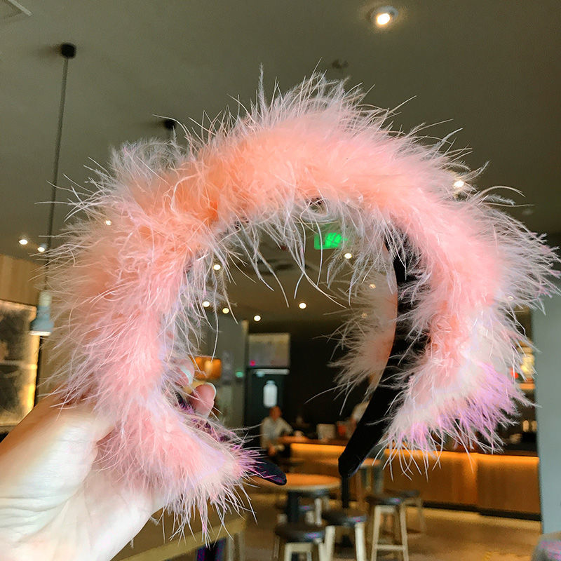 Feather Black Yellow Headband Wedding Photo Headdress Accessories Party Supplies Birthday Cosplay Christmas: Pink