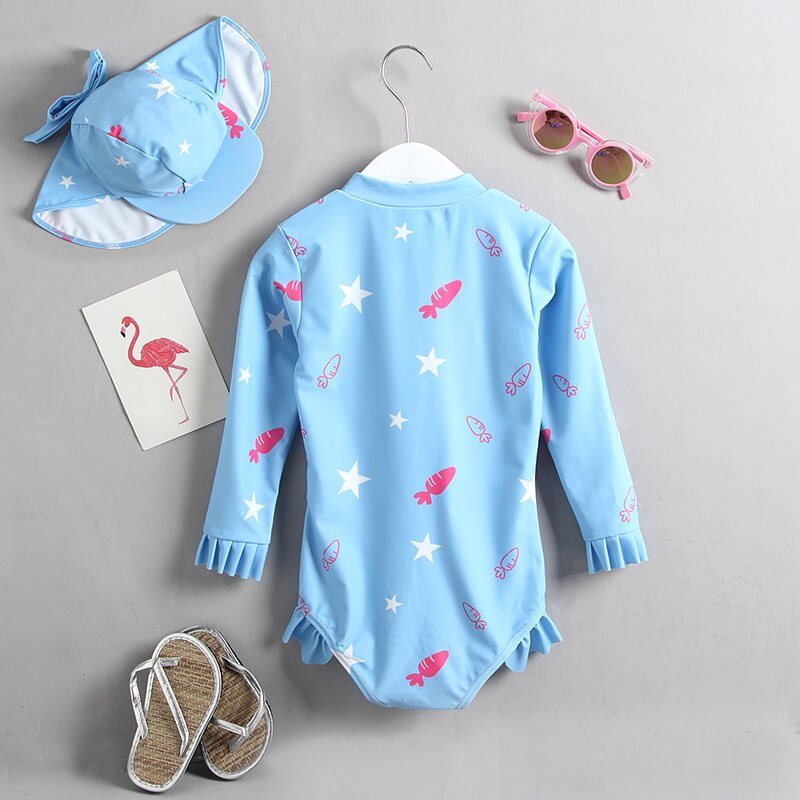 Swimsuit Baby Girl Long Sleeve Bathing Suit Child Grandado