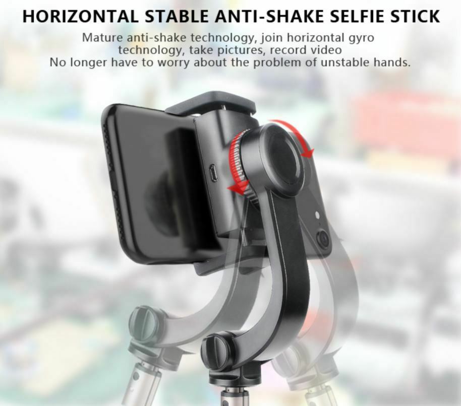 1-Axis Handheld Gimbal Stabilisator Mobiele Telefoon Gyro-Stabilisator Video Statief 360 ° Anti-Shake S-Stick Bluetooth Afstandsbediening