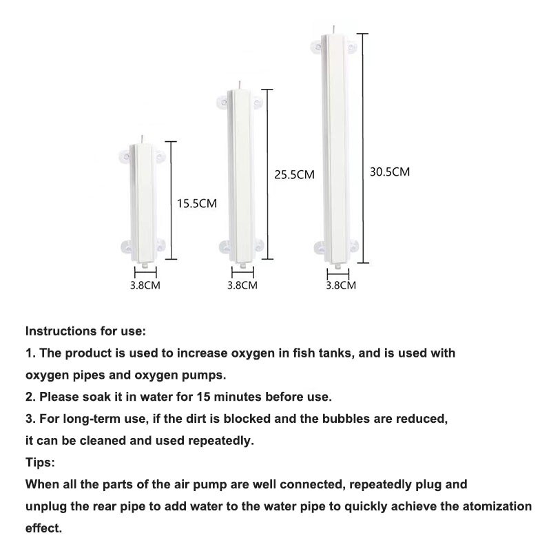 Mute Aquarium Nano Lucht Steen Bar Fish Tank Air Raffinaderij Beluchting Strip Bubble Steen Hydrocultuur Zuurstof Pomp Air Diffuser
