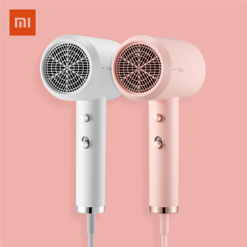 Xiaomi Zhibai Anion Föhn Aluminium Legering Body Luchtuitlaat Anti 2 Speed 3 Temperatuur Sneldrogende haar Tools HL311 HL312