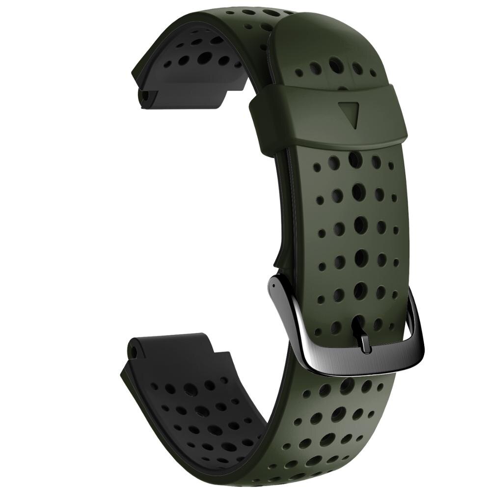 Bracelet de poignet Sport en Silicone, pour Garmin Forerunner 235 220 230 620 735XT, accessoires: Army green black