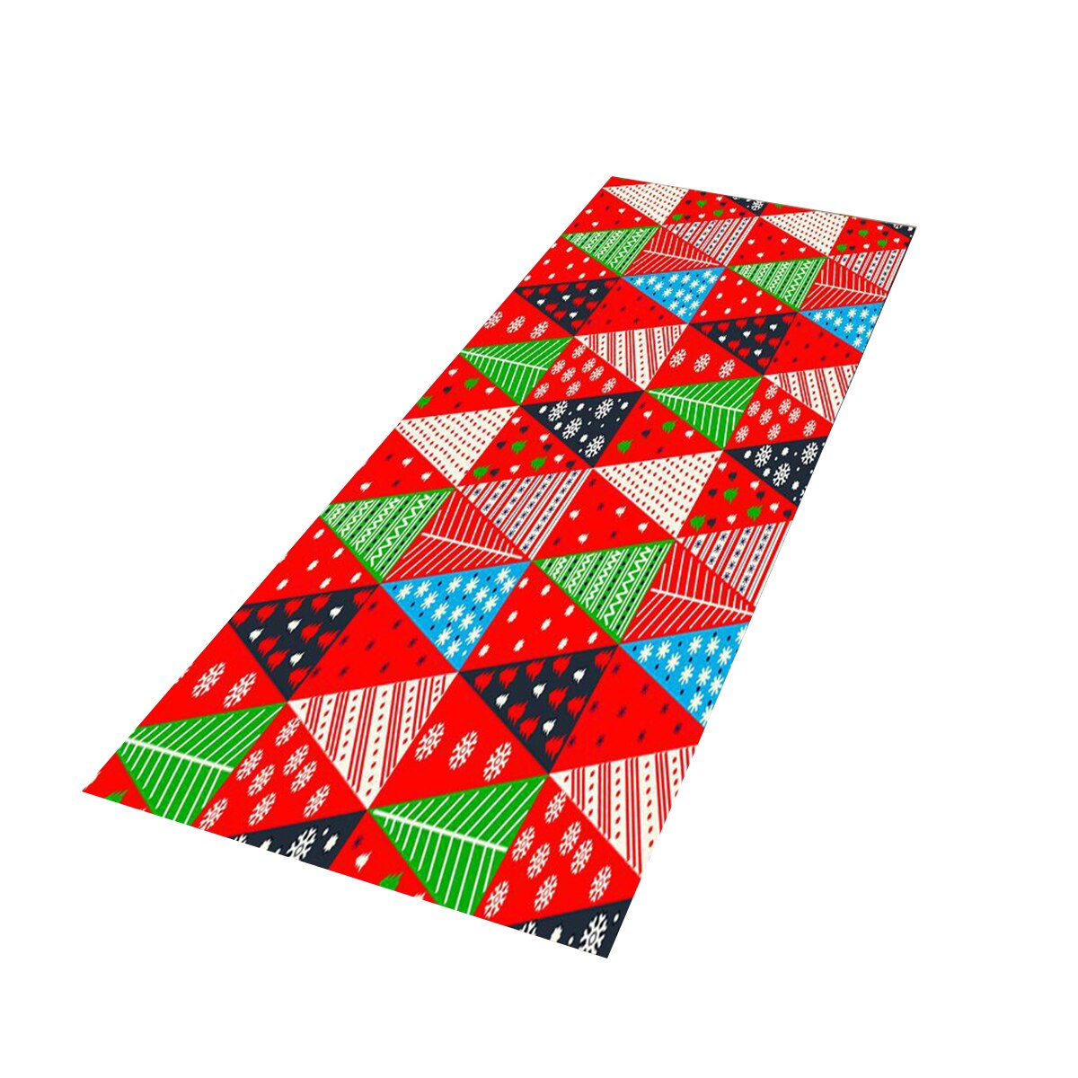 Christmas Floor Mat Cute Santa Snowflake Bell Area Rug Washable Non-slip Mat For Bathroom Bedroom Kitchen Rugs 50x80 cm