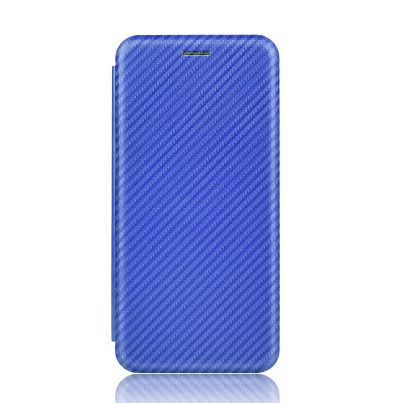 Zenfone 8 ZS590KS Case Flip Lederen Boek Carbon Fiber Cover Tpu Bumper Voor Asus Zenfone8 ZS590 Wallet Case Funda Zenfone 8Z 8 Z: Zenfone 8 Flip / Blauw
