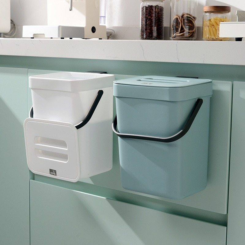 3L/5L/7L/12L Wandhalterung Klapp Mülleimer Küche Schrank Hängen Mülleimer Wohnzimmer Tür müll Auto Lagerung Eimer Mülleimer