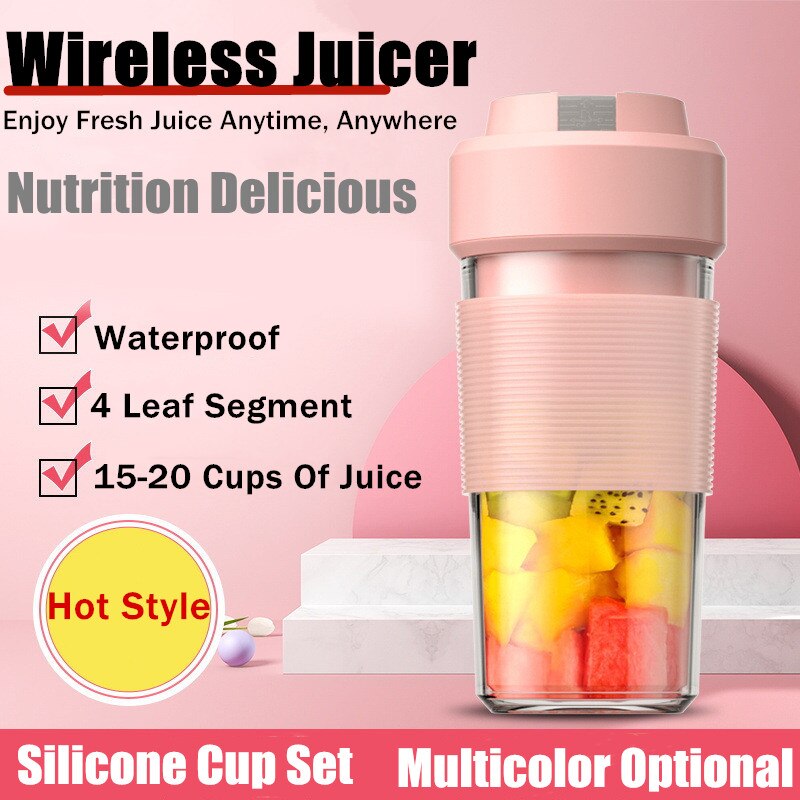 300Ml Mini Usb Blender Draagbare Elektrische Juicer Squeezer Machine Oplaadbare Multifunctionele Fruit Milkshake Blender Juicer