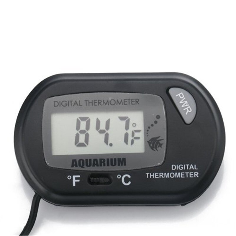 Digital LCD Aquarium Water Thermometer Probe Temperature Meter Fish Tank Thermometer Sensor Celsius Fahrenheit Display Switch