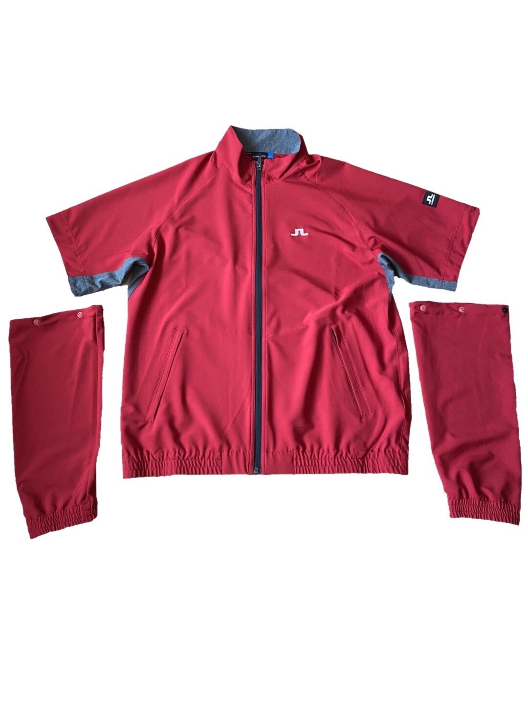 Chaqueta de Golf cortavientos para hombre, ligera, elástica, Mangas de una sola capa, desmontable, de manga corta
