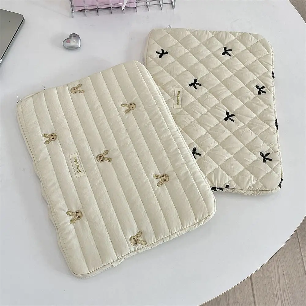 Universele Konijn Laptop Sleeve Case 11/13/15 inch Gebroken Bloemen Laptoptas Strik Schokbestendig Tablet Beschermhoes