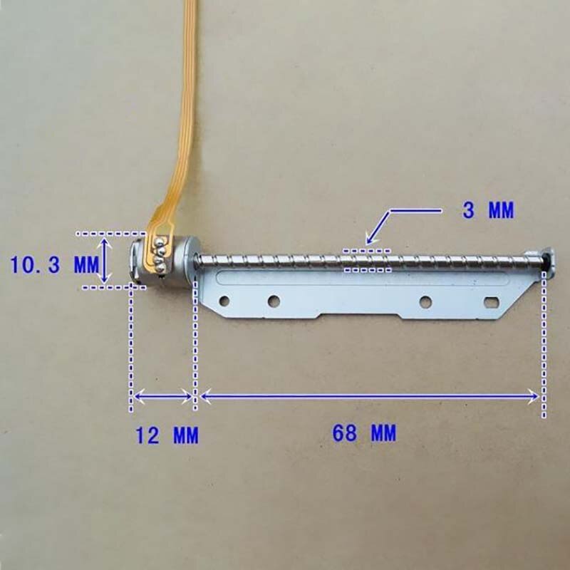 10mm Micro Precision Linear Screw Stepper Motor Mini 2-Phase 4-Wire Stepping Motor 3mm Diameter Long Screw Slider Rod Shaft 68mm