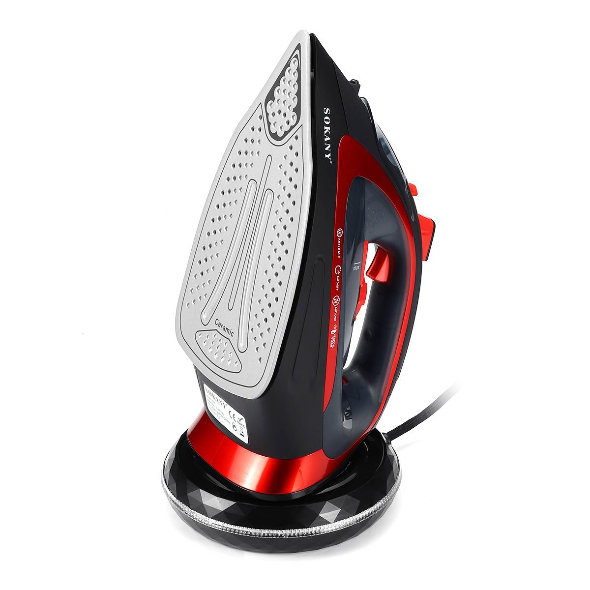 Elektrische Stoomstrijkijzer 2400W 220V Draadloze Oplaadbare Spray Stoomstrijkijzer Kleren Strijken Stoomboot Multifunctionele Verstelbare 9518