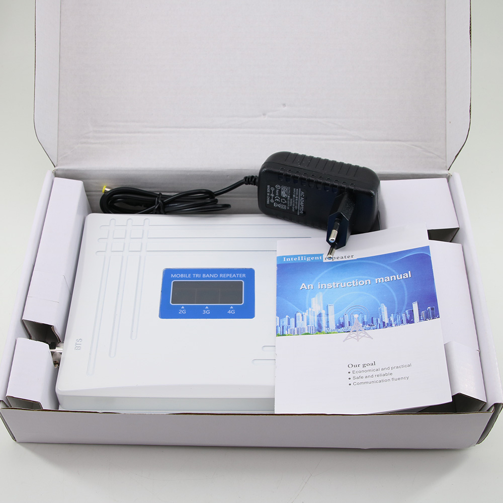 900/1800/2100mhz Tri Band 2g 3g 4g Signal Booster 900MHz 1800MHz 2100MHz GSM WCDMA UMTS LTE Cellular Repeater Triband Amplifier