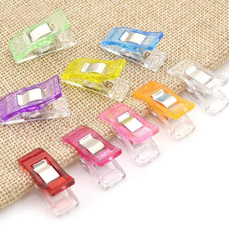 50Stck NäHenne Clips Stoff Handwerk Kunststoff Clips Säumen Schellen Häkeln betroffen basteln Clips für Patchwork Bekleidungs Zubehör