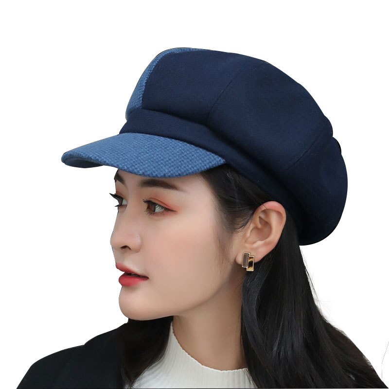 Vintage Hat Ladies Classic Octagonal cap Cap Autumn&Winter Hat for women