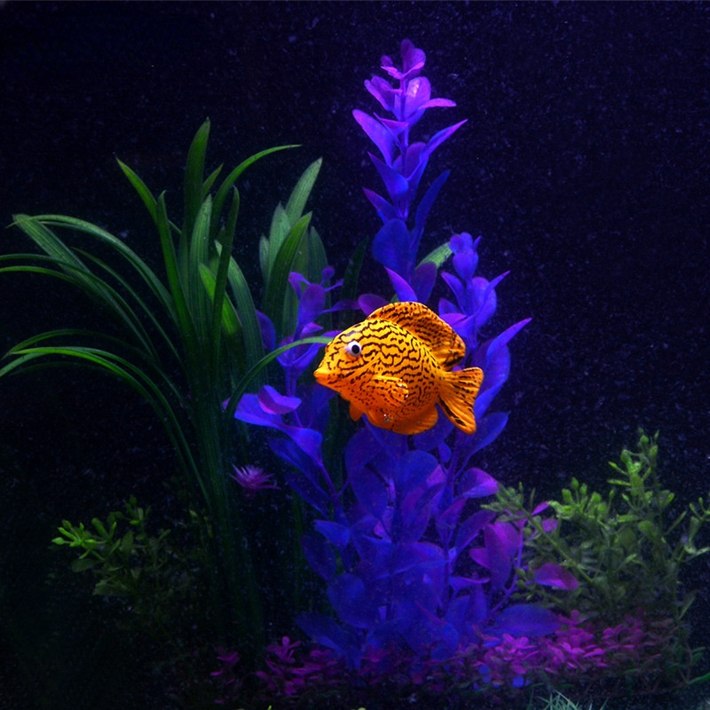 Ornements de poissons artificiels lumineux en Silicone, poisson clown vif, Guppy, poisson-ange, accessoires d'aquarium, décoration d'aquarium