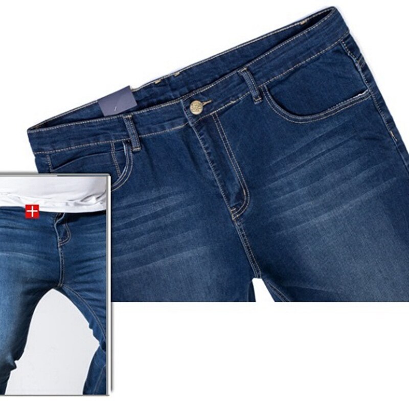 Miesten farkut joustavat housut suuri koko suuri koko 6xl 7xl 8xl 9xl syksy klassiset vapaa-ajan farkut koti 44 46 48 elastiset farkut