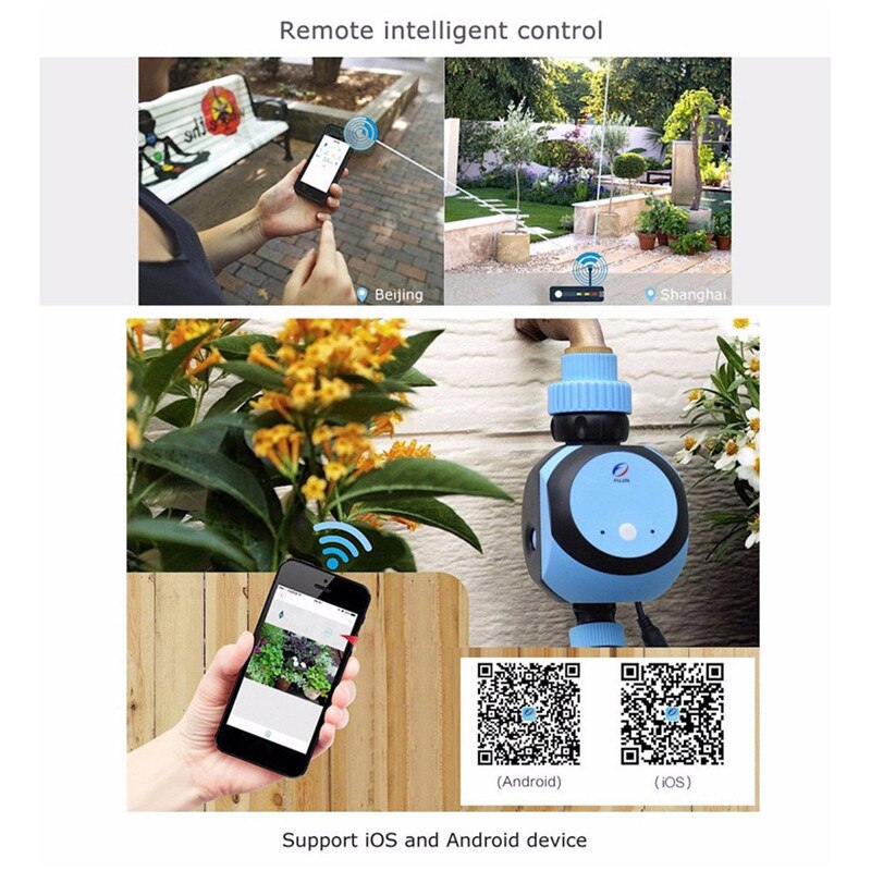 Automatische Intelligente Elektronische Wasser Timer Smart Phone Remote Garten Bewässerung Controller Bewässerung System Magnetventil Schlauch