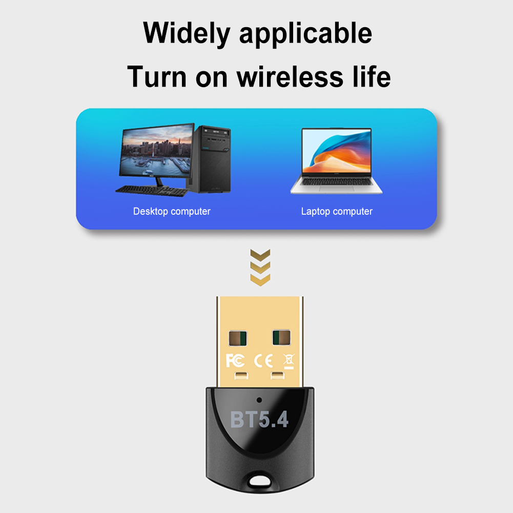 USB Wireless Bluetooth Adapter Transmitter Bluetooth 5.4/5.3 Mini Dongle Adapter Music Audio Receiver for PC Mouse Keyborad