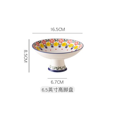 Assiette à fruits créative en céramique, grande assiette à fruits créative en céramique, assiette à gâteau de Dessert domestique, assiette de stockage de fruits secs, ustensiles de cuisine en porcelaine: C