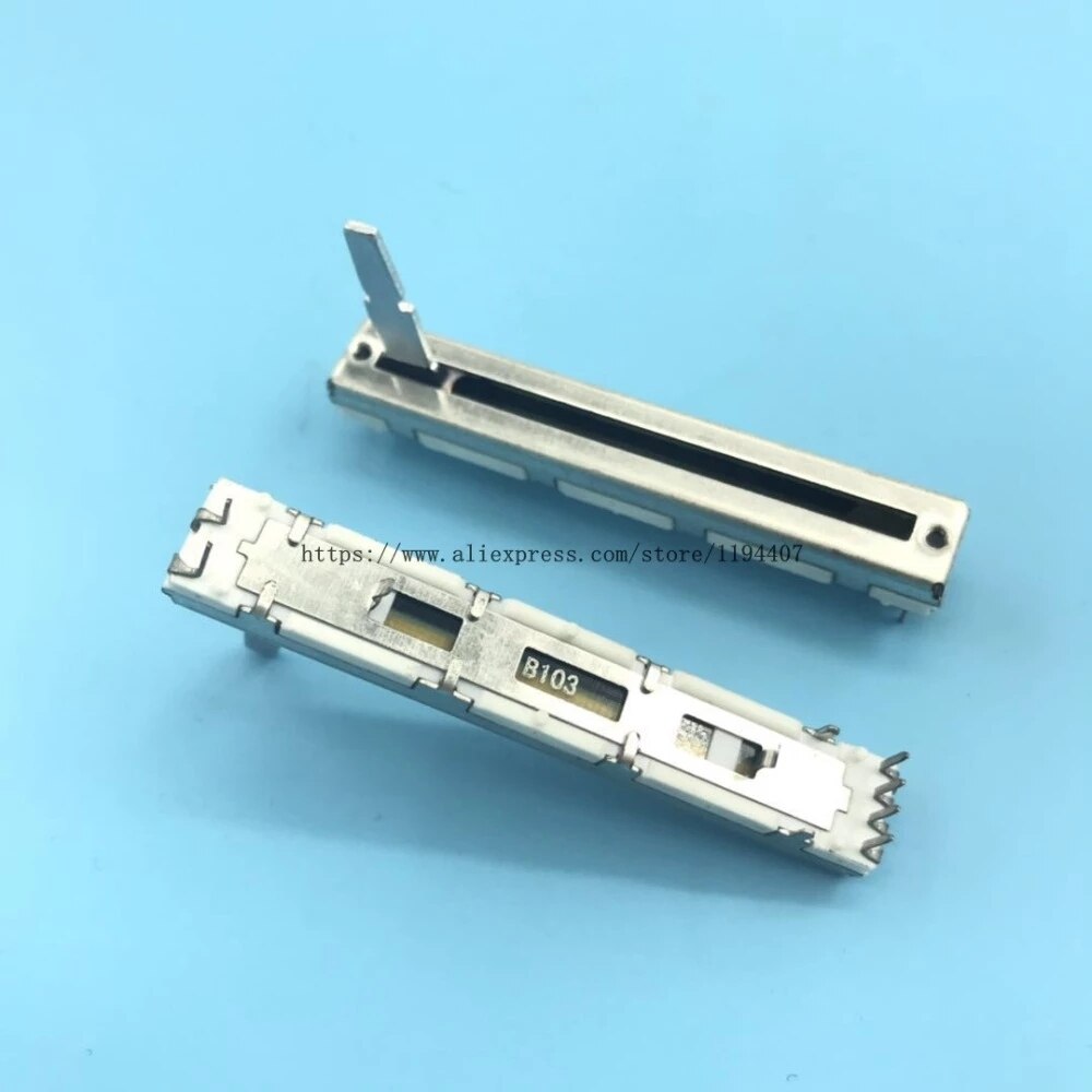 2 stk djm 600 putter  b10k 10 kbx 2 60mm slide potentiometer volume fader