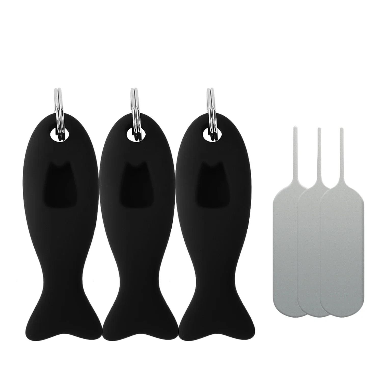 SIM Card Removal Tool Card Tray Pin Eject with Silicone Case Key Pendant Universal Mobile Phone SIM Card Needle Opener Ejector: Pink