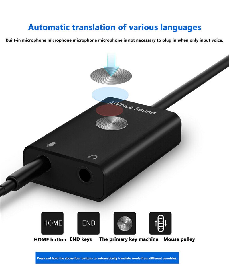 Intelligente di Ingresso AI Intelligente Traduttore Vocale Ricerca Supporto 24 Lingue USB AI Assistente di accorto voce