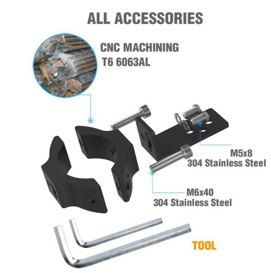 2 Pcs Universal 30-54mm Lamp Mount Motorcycle Spotlight Fog Lamp Brackets Head light lamp holder Adjustable Fork Mount Clamp