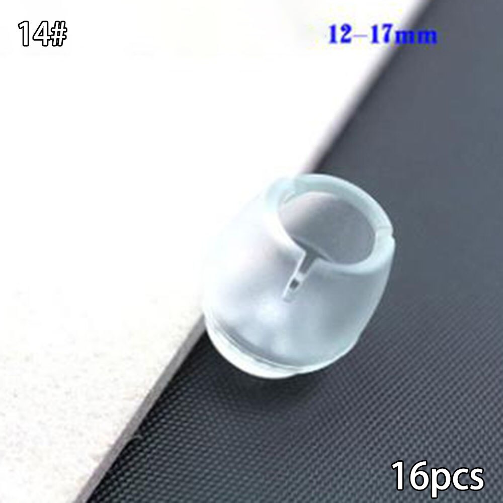 16x Silikon Gummi Stuhl Bein Füße Pads Möbel Umfasst Schutz Für Quadratische bilden Tisch Bein Abdeckung: 14