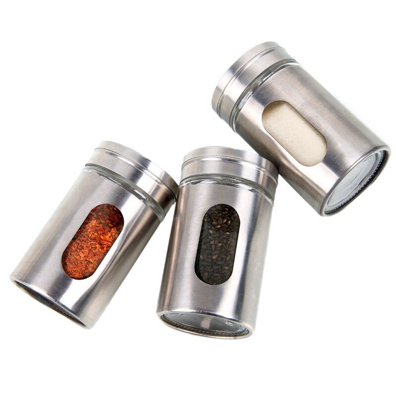 Spice Seasoning Jar Stainless Steel Salt Adjustable Rotating Seasoning Jar Adjustable Salt And Spice Shaker